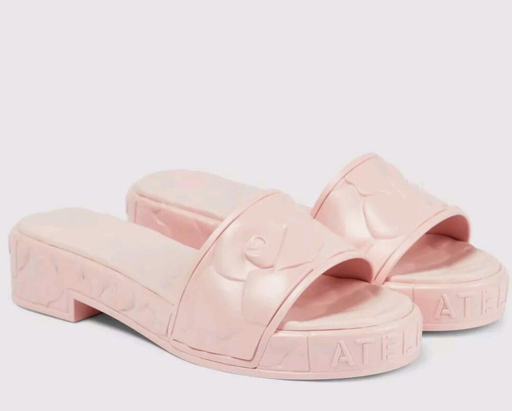 Valentino Pink Rubber slides
